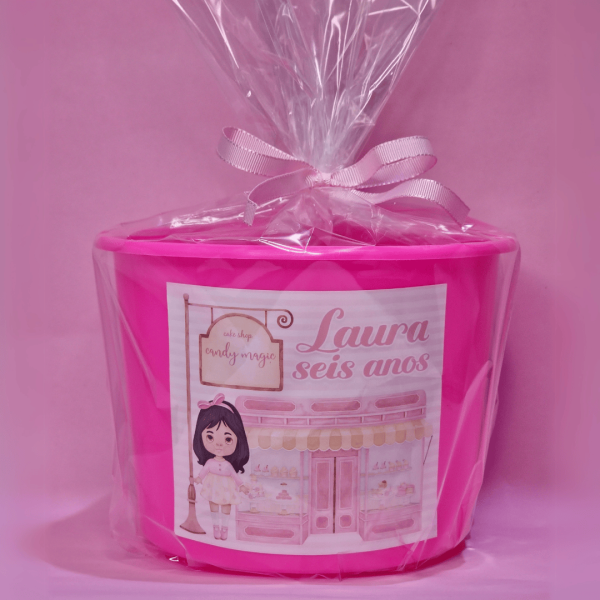 Balde de Pipoca Personalizado – Tema Mundo Doce - Image 2