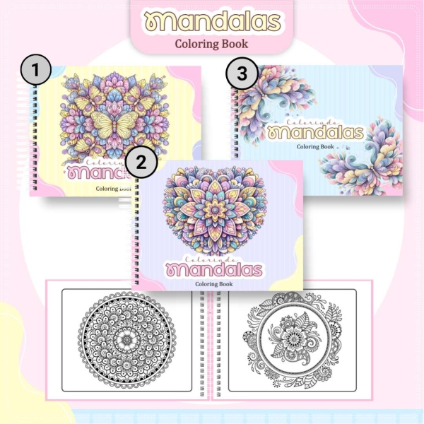 Livro de Colorir Mandalas - Estilo Bobbie Goods - Com Nome Personalizado