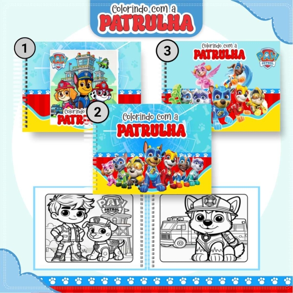 Livro de Colorir Patrulha - Estilo Bobbie Goods - Com Nome Personalizado