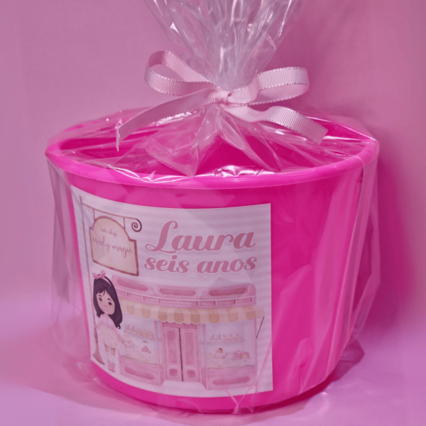 Balde de Pipoca Personalizado – Tema Mundo Doce - Image 3